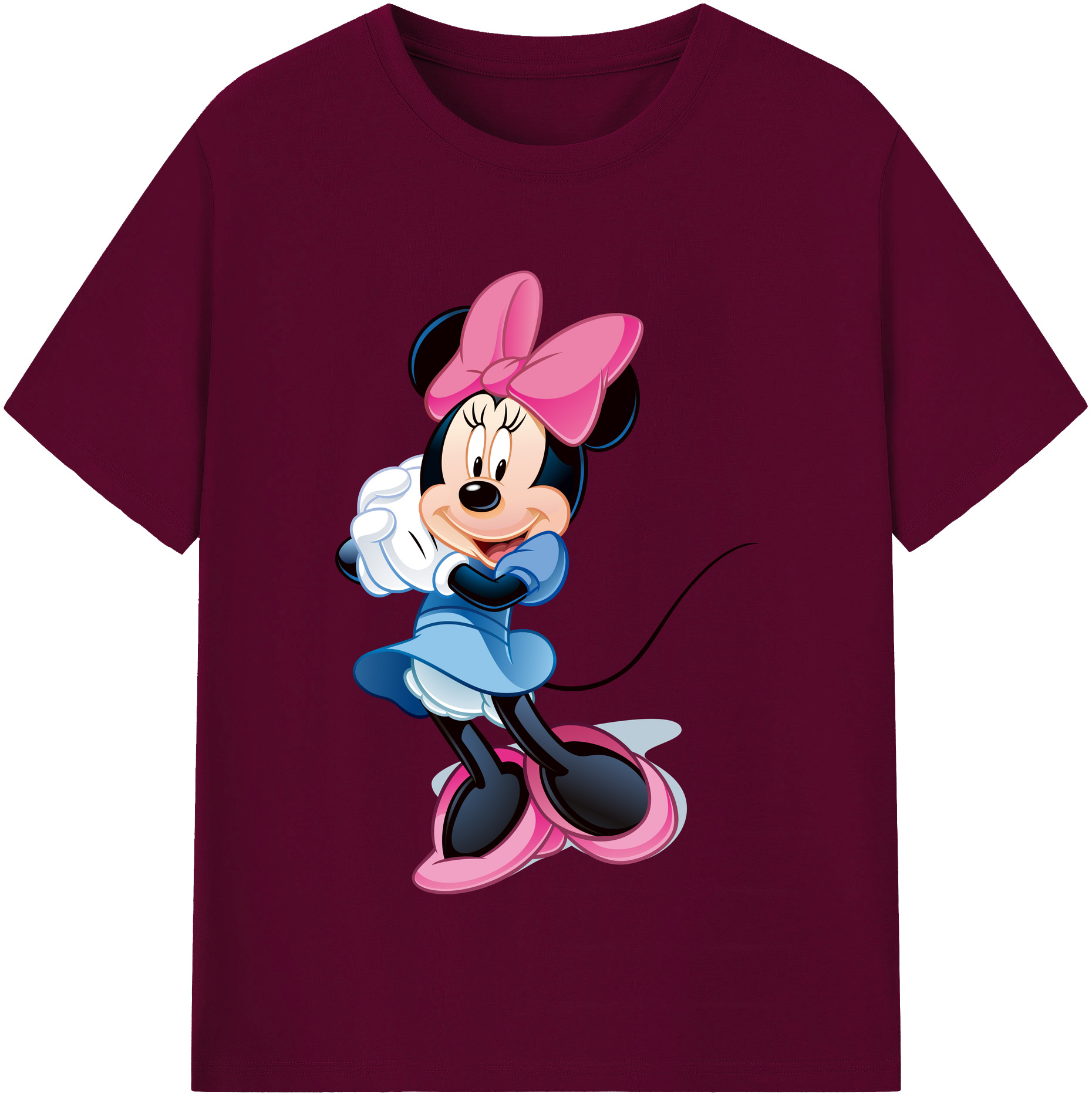 （画像用） ミッキーマウス Mickey Mouse レディースカジュアルプリントTシャツ（綿100％）